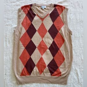 Vintage Christan Dior Argyle Knit Sweater Vest